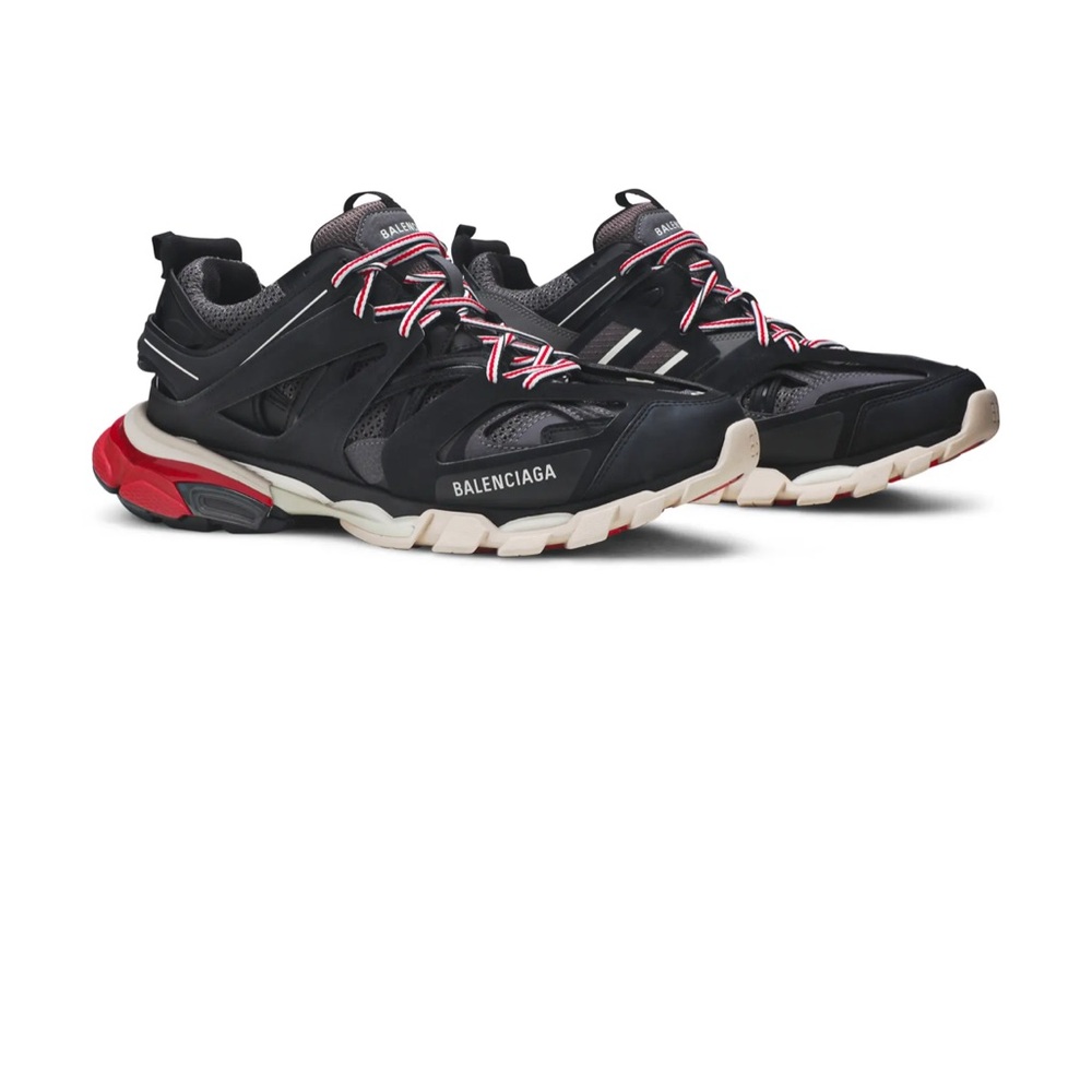 Balenciaga Black and Red Sneakers